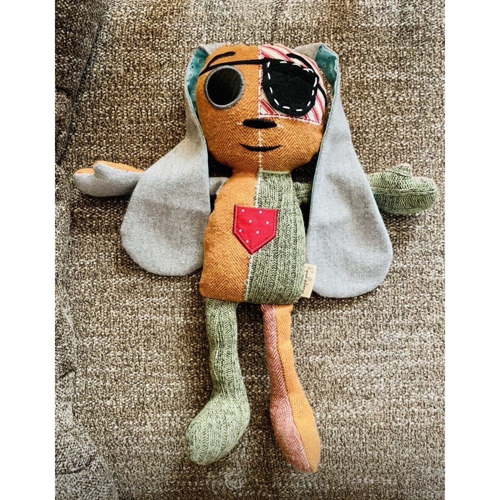 Handmade Lost Ollie Doll Plush toy with bell eye patch Star in pocket Sp… - Picture 3 of 7